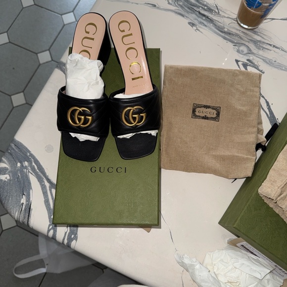 NEW GUCCI Nappa charlott sandal NERO - Picture 4 of 11